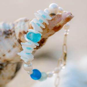Amansinaya Recycled Beach Glass Bracelet