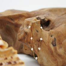 Load image into Gallery viewer, "Ave" Mini Baroque Pearls Anklet (2 Pearl Colors)