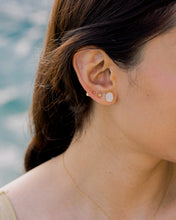 Load image into Gallery viewer, Oxeanne Textured Round Mini Beach-Proof Earrings