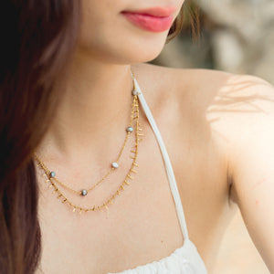 "Ave" Mini Baroque Pearl Necklace (2 Pearl Colors)