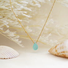 Load image into Gallery viewer, Paradiso Handmade Teardrop Sea Glass Beach-Proof Necklace (Arctic Blue)