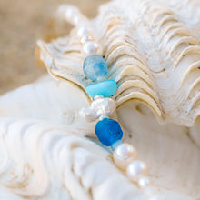 Load image into Gallery viewer, Sedsed Recycled Beach Glass &amp; Mixed Pearls Bracelet