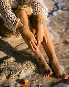 Chunky Braided Chain Bracelet with Cascara Charm