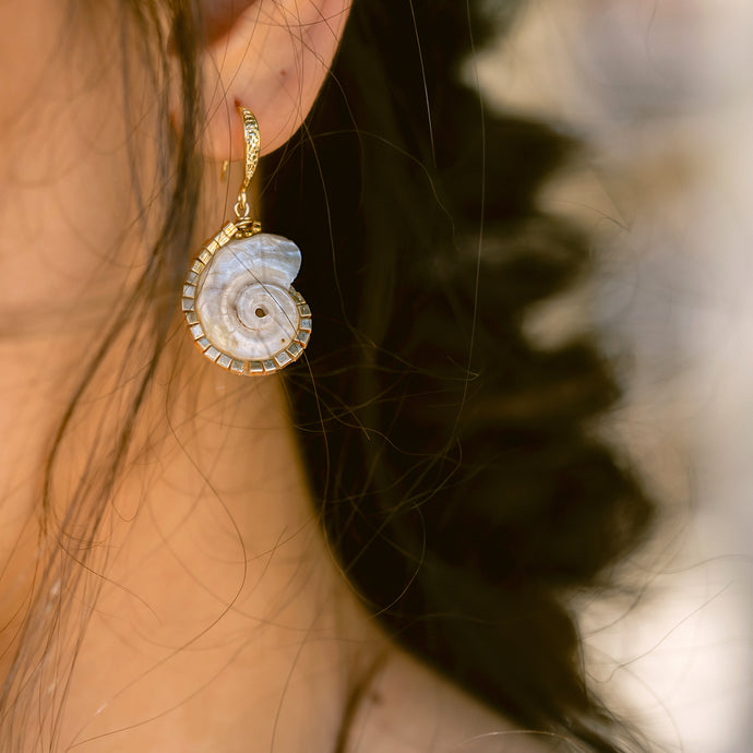 Moon Shell Earrings