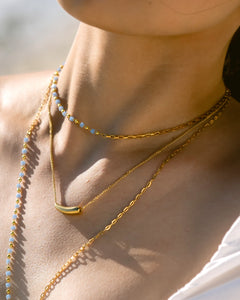 Golden Sea Slug Necklace