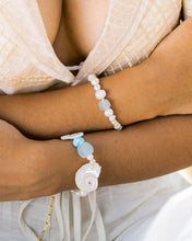Load image into Gallery viewer, Galene Recycled Beach Glass &amp; Mixed Pearls Bracelet