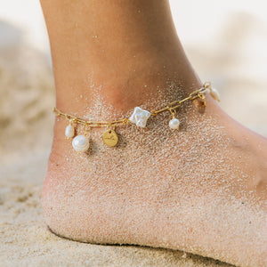 Haliya Mixed Pearls Anklet