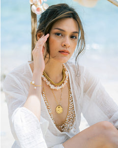 Nu Sunset Shells & Pearls Necklace