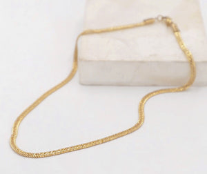ISLA Party Choker, 18K Gold-Plated Stainless Steel Chain, 14 inch