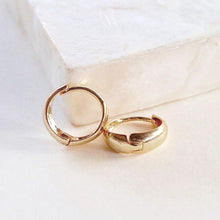 Load image into Gallery viewer, &quot;Isla&quot; Everyday Surf Earrings, 18K Gold-Plated Stainless Steel Hoop Studs