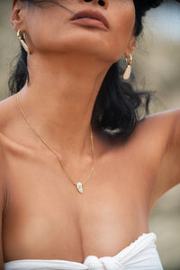 Theia Baroque Tooth Pearl Necklace