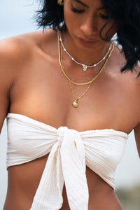 Classic Gold Cascara Shell Beach-Proof Necklace