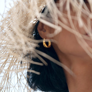Oxeanne Chunky Hoops Beach-Proof Earrings