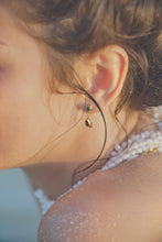 Load image into Gallery viewer, Amari Green Garnet 2-Way Earrings