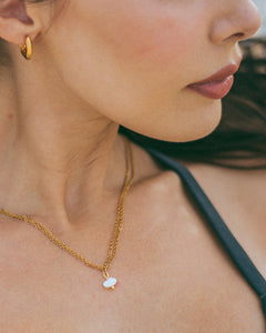 "Joie" Mini Baroque Pearl Double Chain Necklace