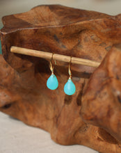 Load image into Gallery viewer, Paradiso Handmade Teardrop Sea Glass Earrings (Arctic Blue)