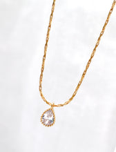 Load image into Gallery viewer, &quot;Agua Pura&quot; Waterdrop Zircon Necklace, 16-18 inch