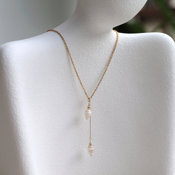 Islita Mini Cone Shell Drop Necklace