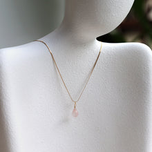 Load image into Gallery viewer, Leila Faceted Rose Quartz Charm Necklace
