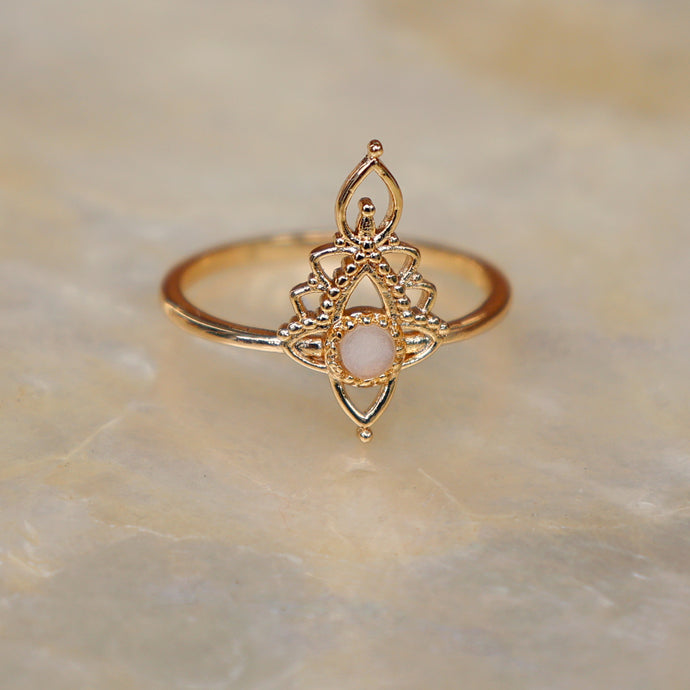 Manifest White Opal Beach-Proof Ring