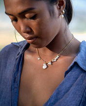 Load image into Gallery viewer, &quot;Mermaid&#39;s Tale&quot; Mini Baroque Pearls Necklace, 18K Gold-Plated Stainless Steel, 17 inch