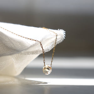 Marikit Faceted Champagne Swarovski Beach-Proof Necklace