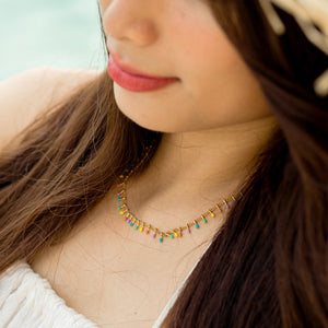 “Raya”  Beach-Proof Necklace (Pastels)