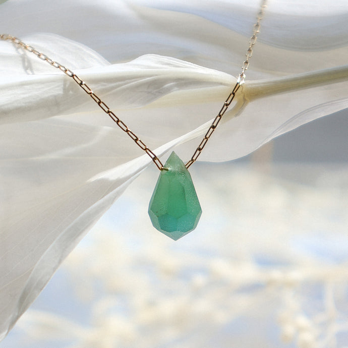 Pacifico Faceted Teardrop Matte Swarovski Beach-Proof Necklace