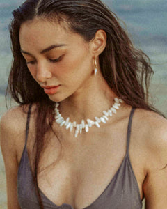 "Bianca" Baroque Pearls Hoop Earrings